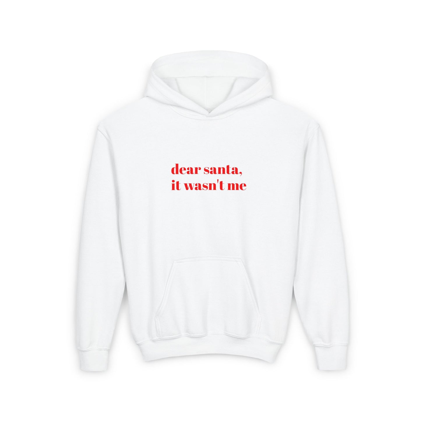 Dear Santa, It Wasn't Me Youth Hooded Sweatshirt