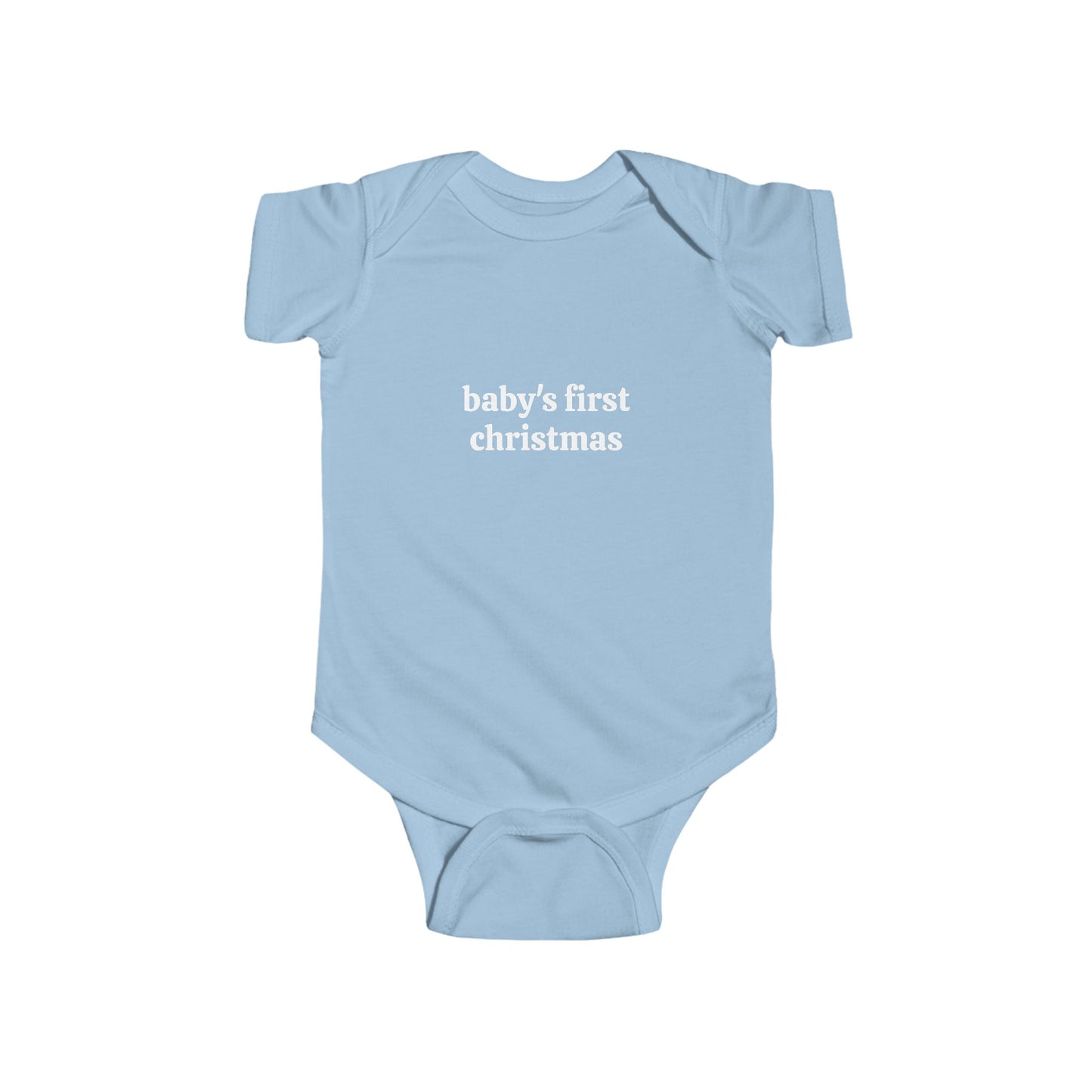 Baby's First Christmas Blue Bodysuit