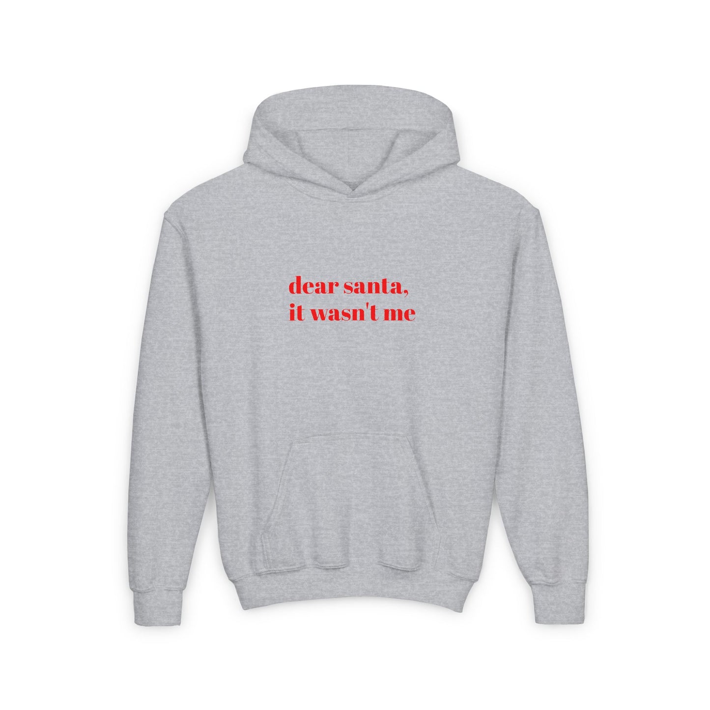 Dear Santa, It Wasn't Me Youth Hooded Sweatshirt